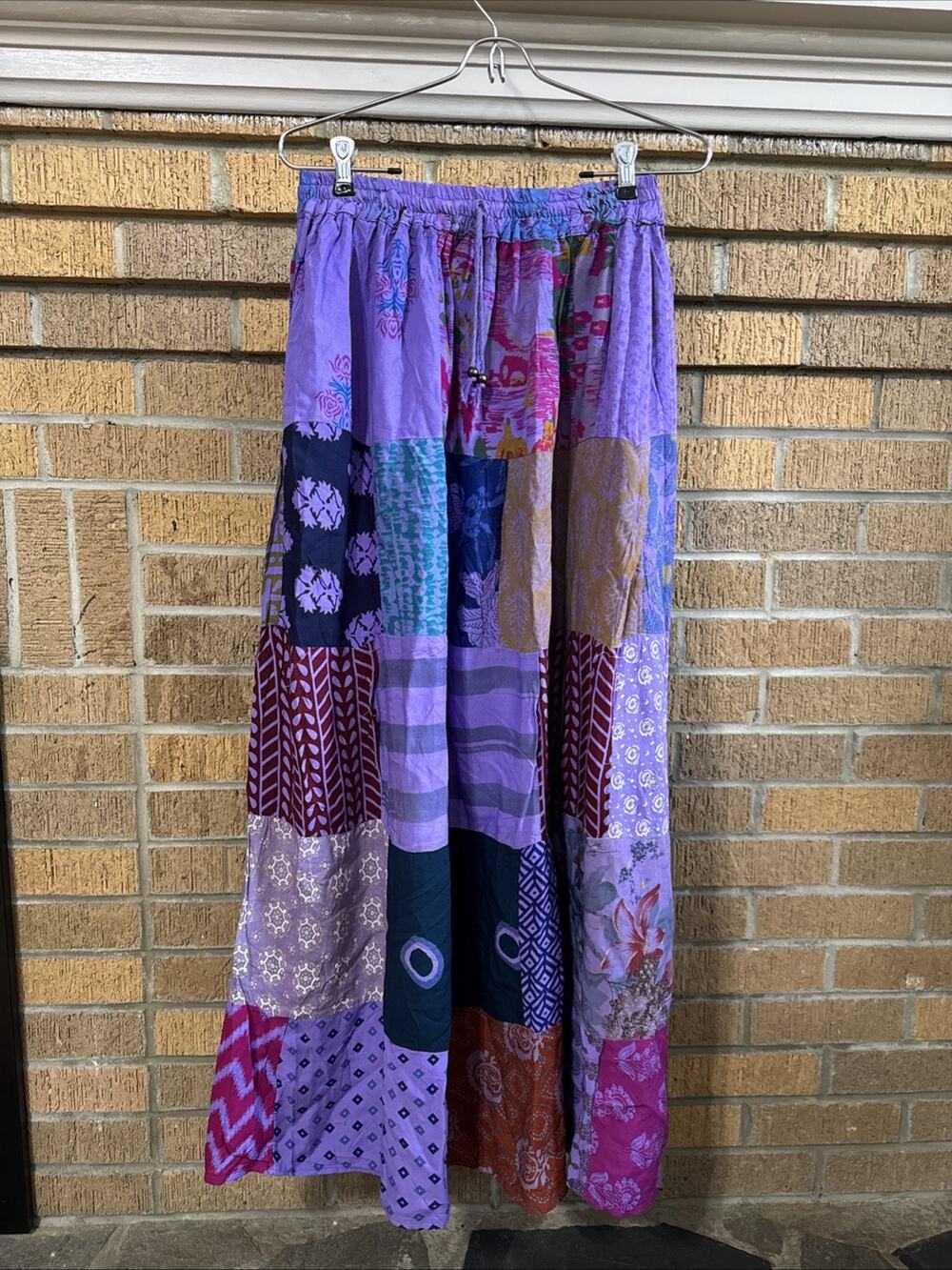 Indian Boutique Boho Patchwork Maxi Skirt Free Size Hippie Gypsy Festival Cottag